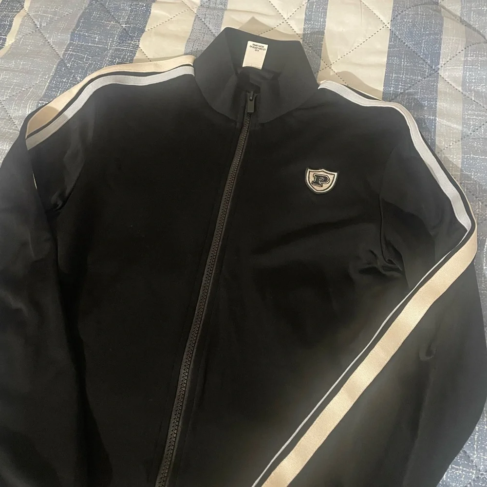VS PINK Track Star Full Zip Jacket in Black Size S 🖤🩵🤍 - Picture 3 of 7